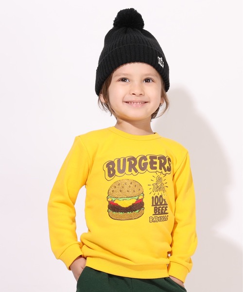 BABYDOLL（ベビードール）の「サガラトレーナー 7275K（スウェット・キッズ・ネイビー/アッシュグレー/チャコールグレー/グリーン/イエロー/モスグリーン/パープル/ベビーピンク/ブルー/ピンク/マスタード/バイオレット・90cm/100cm/110cm/120cm/130cm/140cm）」の10枚目の写真