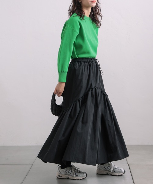 CIAOPANIC TYPY（チャオパニックティピー）の「【お気に入り数3.1万人突破】【WEB限定】ドロストギャザーボリュームスカート（スカート・レディース・ホワイト/ブラック/ブラウン/スカイブルー・ONE SIZE）」の17枚目の写真