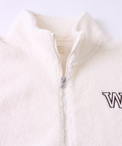 GIORDANO（ジョルダーノ）の「[ GIORDANO ]シープボアハーフジップフリースジャケット（ブルゾン・レディース・ホワイト・MEDIUM/LARGE）」の5枚目の写真