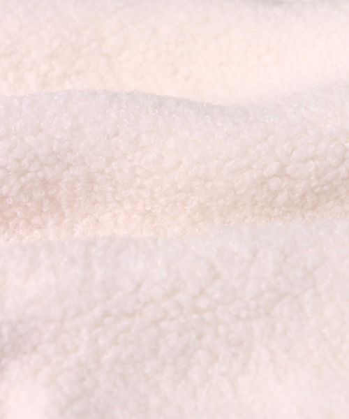 GIORDANO（ジョルダーノ）の「[ GIORDANO ]シープボアハーフジップフリースジャケット（ブルゾン・レディース・ホワイト・MEDIUM/LARGE）」の6枚目の写真