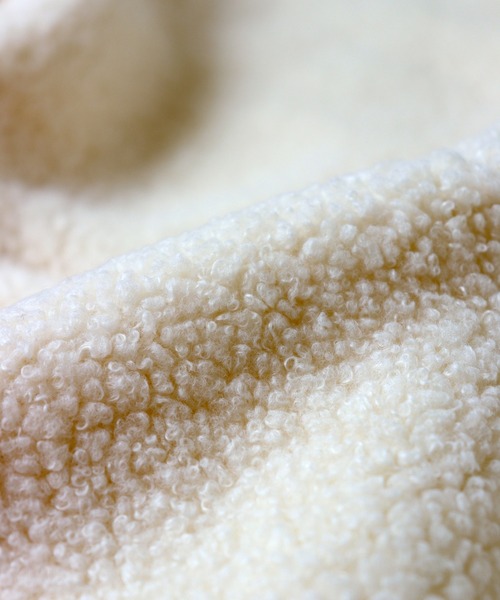 GIORDANO（ジョルダーノ）の「[ GIORDANO ]シープボアハーフジップフリースジャケット（ブルゾン・レディース・ホワイト・MEDIUM/LARGE）」の3枚目の写真