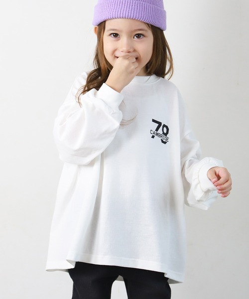 coca（coca）（コカ）の「キッズ 親子お揃いカットソーアソートプリントルーズシルエットロンT（Tシャツ/カットソー・キッズ・ホワイト/ブラウン/ブラック/アイボリー・100/110/120/130/140）」の2枚目の写真