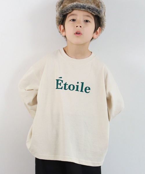 coca（coca）（コカ）の「キッズ 親子お揃いカットソーアソートプリントルーズシルエットロンT（Tシャツ/カットソー・キッズ・ホワイト/ブラウン/ブラック/アイボリー・100/110/120/130/140）」の3枚目の写真