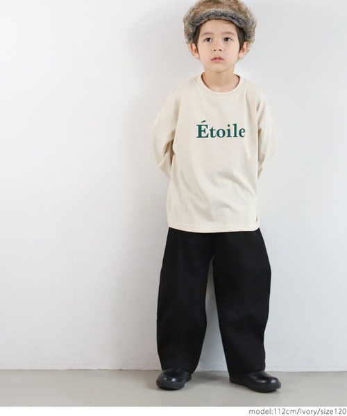 coca（coca）（コカ）の「キッズ 親子お揃いカットソーアソートプリントルーズシルエットロンT（Tシャツ/カットソー・キッズ・ホワイト/ブラウン/ブラック/アイボリー・100/110/120/130/140）」の16枚目の写真