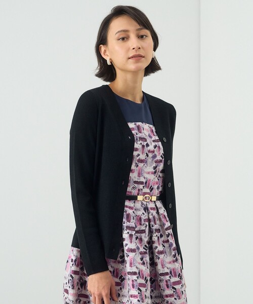 ANAYI（アナイ）の「ウールシルクリブVネック カーディガン（カーディガン/ボレロ・レディース・ブラック/ミント/ブラウン/ホワイト・38/36）」の22枚目の写真