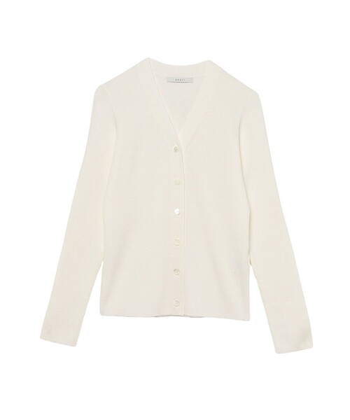 ANAYI（アナイ）の「ウールシルクリブVネック カーディガン