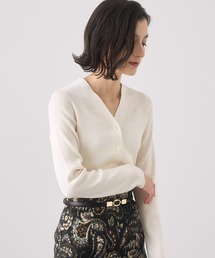 ANAYI（アナイ）の「ウールシルクリブVネック カーディガン