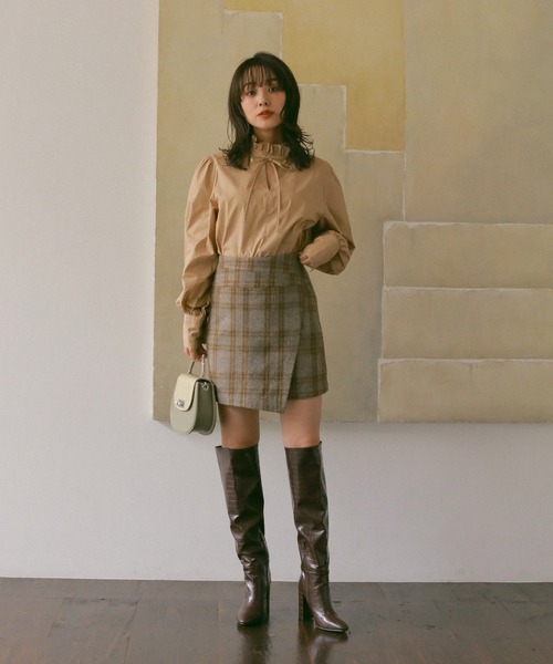 N WITH.（エヌウィズ）の「フリルネックブラウス（シャツ/ブラウス・レディース・ベージュ/ホワイト・FREE）」の10枚目の写真