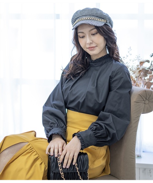 clear(クリア)の「フリルデザインブラウス≪2022AW新作≫(シャツ/ブラウス・レディース・イエロー/ブラック/オフホワイト・F)」の1枚目の写真