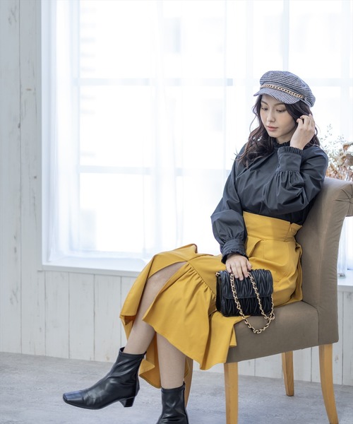 clear(クリア)の「フリルデザインブラウス≪2022AW新作≫(シャツ/ブラウス・レディース・イエロー/ブラック/オフホワイト・F)」の5枚目の写真