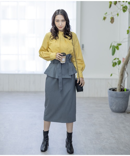 clear(クリア)の「フリルデザインブラウス≪2022AW新作≫(シャツ/ブラウス・レディース・イエロー/ブラック/オフホワイト・F)」の11枚目の写真