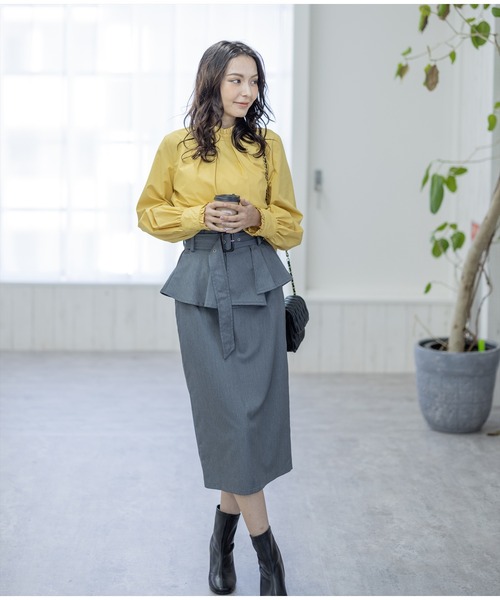 clear(クリア)の「フリルデザインブラウス≪2022AW新作≫(シャツ/ブラウス・レディース・イエロー/ブラック/オフホワイト・F)」の14枚目の写真