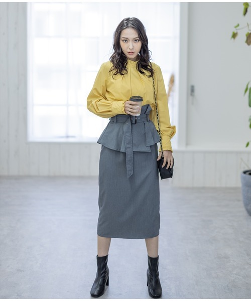 clear(クリア)の「フリルデザインブラウス≪2022AW新作≫(シャツ/ブラウス・レディース・イエロー/ブラック/オフホワイト・F)」の17枚目の写真