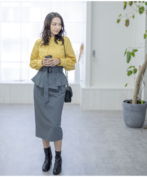 clear(クリア)の「フリルデザインブラウス≪2022AW新作≫(シャツ/ブラウス・レディース・イエロー/ブラック/オフホワイト・F)」の18枚目の写真