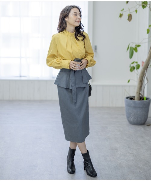 clear(クリア)の「フリルデザインブラウス≪2022AW新作≫(シャツ/ブラウス・レディース・イエロー/ブラック/オフホワイト・F)」の19枚目の写真