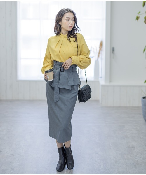 clear(クリア)の「フリルデザインブラウス≪2022AW新作≫(シャツ/ブラウス・レディース・イエロー/ブラック/オフホワイト・F)」の21枚目の写真