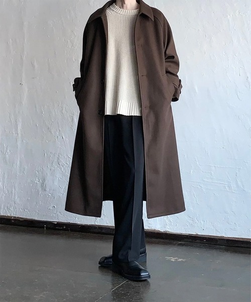 JULLIN（ユリン）の「【JULLIN】 drape semi-flare slacks / ドレープセミフレアスラックス（スラックス・メンズ・ブラック/ブラウン/チャコールグレー・S/M/L）」の8枚目の写真