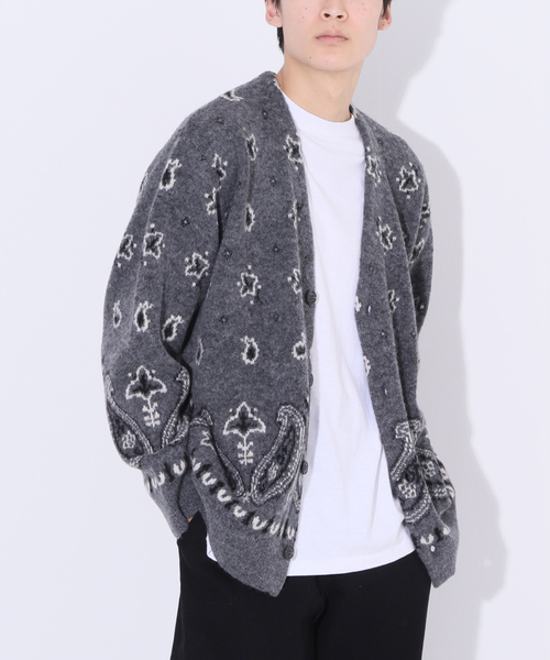 【ELEPHANT BRAND 】Bandana Pattern Jacquard：カーディガン