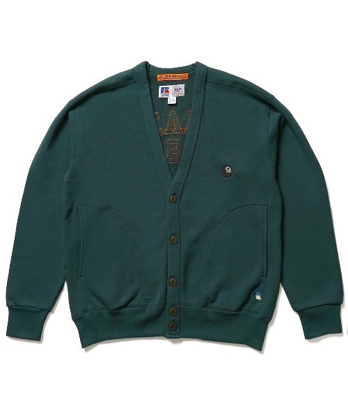Russell Athletic（ラッセルアスレティック）の「Russell Athletic x STUDIO SEVEN EMB Sweat Cardigan【STUDIOSEVEN/スタジオセブン】（カーディガン/ボレロ・メンズ・ブラウン/ヘザーグレー/ダークグリーン・X-LARGE/LARGE）」の3枚目の写真