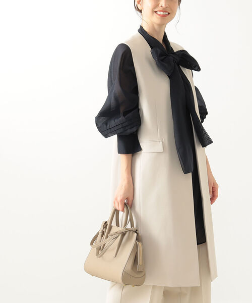 B:MING by BEAMS ファーベスト レディース 24AW ベージュ B:MING by BEAMS Faux fur vest ファーベスト トップス