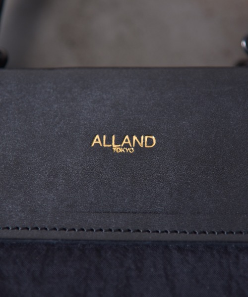 ALLAND（オルランド）の「【ALLAND オルランド】ブラウドルレザー+ KONBU-N ナイロン ハンモック トート バッグ  (M size) /A4サイズ（トートバッグ・レディース・ベージュ/ブラック・ONE SIZE）」の14枚目の写真