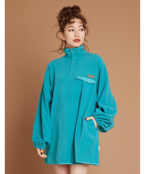 Little sunny bite(リトルサニーバイト)の「Freeze dress(シャツワンピース・レディース・グリーン/ピンク/ブラック・MEDIUM/SMALL)」の3枚目の写真