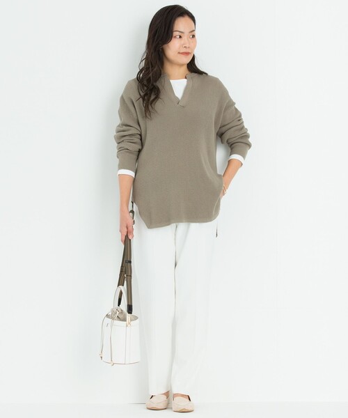 23区（ニジュウサンク）の「【洗える】Armor-lux バックポイントトップス（Tシャツ/カットソー・レディース・ベージュ系1/ホワイト系・40/38）」の18枚目の写真