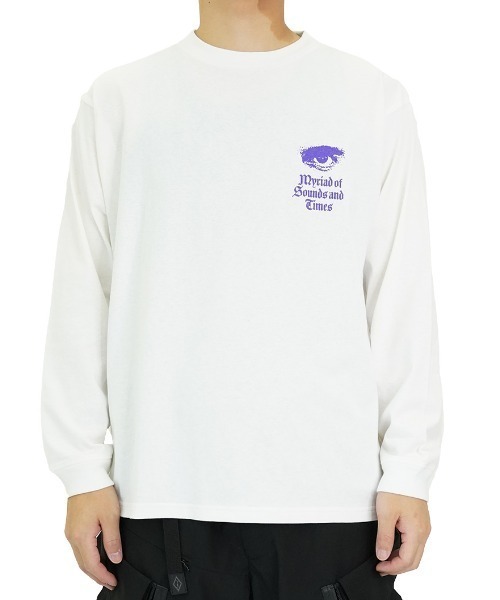 MANASTASH（マナスタッシュ）の「MANASTASH/マナスタッシュ/CiTee MYRIAD（Tシャツ/カットソー・メンズ・パープル/ホワイト/ブラック・MEDIUM/LARGE/X-LARGE/L/M/XL）」の6枚目の写真