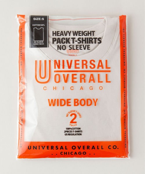 UNIVERSAL OVERALL（ユニバーサルオーバーオール）の「【UNIVERSALOVERALL/ユニバーサルオーバーオール】ヘビーウエイト　2Pパック　2枚組み　ノースリーブ　UVOP-003A（タンクトップ・メンズ・ホワイト/グレー/ブラック・SMALL/MEDIUM/LARGE/X-LARGE）」の4枚目の写真