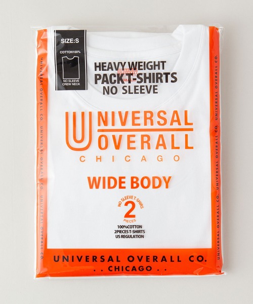 UNIVERSAL OVERALL（ユニバーサルオーバーオール）の「【UNIVERSALOVERALL/ユニバーサルオーバーオール】ヘビーウエイト　2Pパック　2枚組み　ノースリーブ　UVOP-003A（タンクトップ・メンズ・ホワイト/グレー/ブラック・SMALL/MEDIUM/LARGE/X-LARGE）」の6枚目の写真