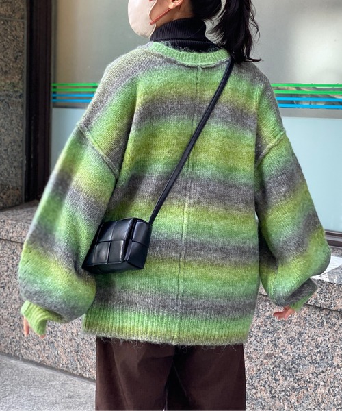 CPCM（シーピーシーエム）の「グラデーションBIGニットカーディガン（カーディガン/ボレロ・レディース・グリーン系その他/パープル/マスタード/グリーン・FREE）」の16枚目の写真