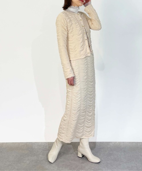 PICCIN(ピッチン)の「シャーリングスカート(セットアップ可能)(スカート・レディース・アイボリー/ブラック・M)」の22枚目の写真