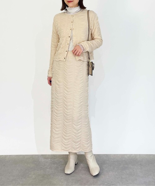PICCIN(ピッチン)の「シャーリングスカート(セットアップ可能)(スカート・レディース・アイボリー/ブラック・M)」の19枚目の写真
