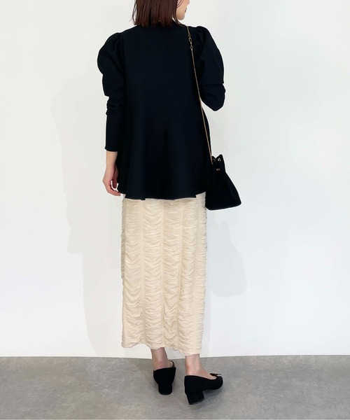 PICCIN(ピッチン)の「シャーリングスカート(セットアップ可能)(スカート・レディース・アイボリー/ブラック・M)」の16枚目の写真