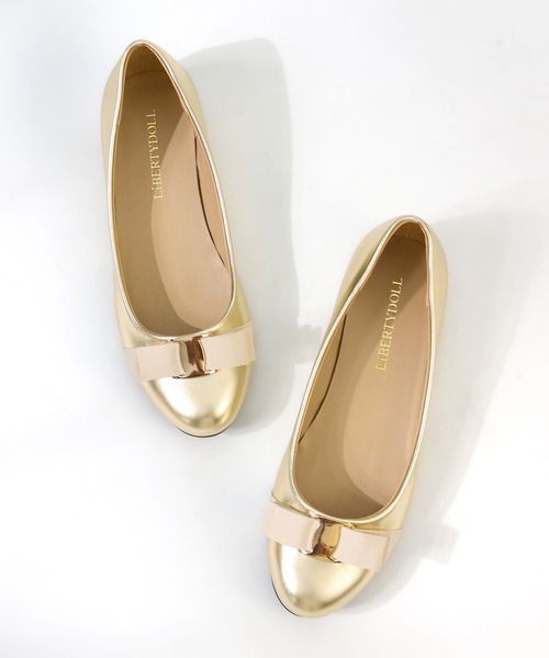 LibertyDoll（リバティードール）の「フラットリボンパンプス（パンプス・レディース・アイボリー/グレー/ブラック/ダークブラウン/ベージュ/ブラック系その他/ネイビー/モスグリーン/オレンジ/レッド/マスタード/ゴールド系1/シルバー系1・S/SS/3L/L/M/LL）」の13枚目の写真