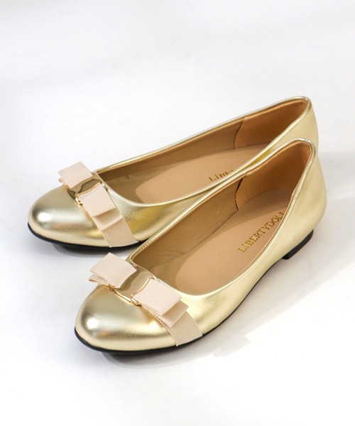 LibertyDoll（リバティードール）の「フラットリボンパンプス（パンプス・レディース・アイボリー/グレー/ブラック/ダークブラウン/ベージュ/ブラック系その他/ネイビー/モスグリーン/オレンジ/レッド/マスタード/ゴールド系1/シルバー系1・S/SS/3L/L/M/LL）」の20枚目の写真
