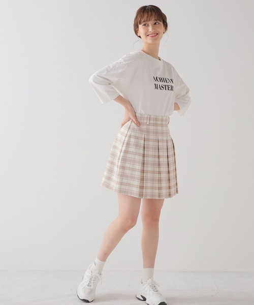 Honeys（ハニーズ）の「ボックスプリーツスカート（スカート・レディース・ホワイト系その他/ベージュ系その他/ブルー系その他/ブラック・L/LL/S/M/SS）」の9枚目の写真