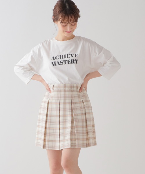 Honeys（ハニーズ）の「ボックスプリーツスカート（スカート・レディース・ホワイト系その他/ベージュ系その他/ブルー系その他/ブラック・L/LL/S/M/SS）」の14枚目の写真