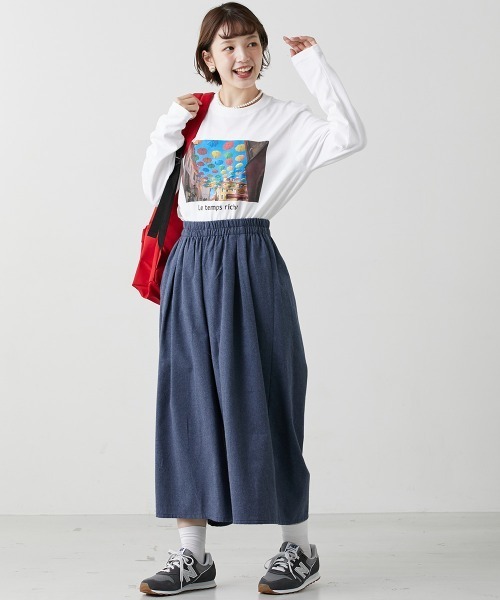 Le temps riche(ルタンリッシュ)の「フレンチフォトプリントロングスリーブTシャツ<Le temps riche>(Tシャツ/カットソー・レディース・ホワイト系2/ホワイト系1・M/L)」の5枚目の写真