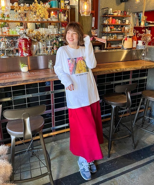 Le temps riche(ルタンリッシュ)の「フレンチフォトプリントロングスリーブTシャツ<Le temps riche>(Tシャツ/カットソー・レディース・ホワイト系2/ホワイト系1・M/L)」の9枚目の写真