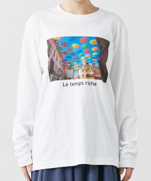 Le temps riche(ルタンリッシュ)の「フレンチフォトプリントロングスリーブTシャツ<Le temps riche>(Tシャツ/カットソー・レディース・ホワイト系2/ホワイト系1・M/L)」の14枚目の写真