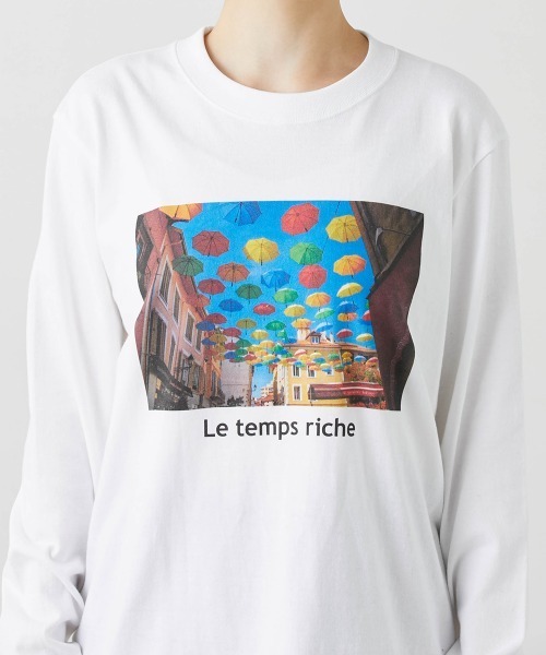 Le temps riche(ルタンリッシュ)の「フレンチフォトプリントロングスリーブTシャツ<Le temps riche>(Tシャツ/カットソー・レディース・ホワイト系2/ホワイト系1・M/L)」の17枚目の写真