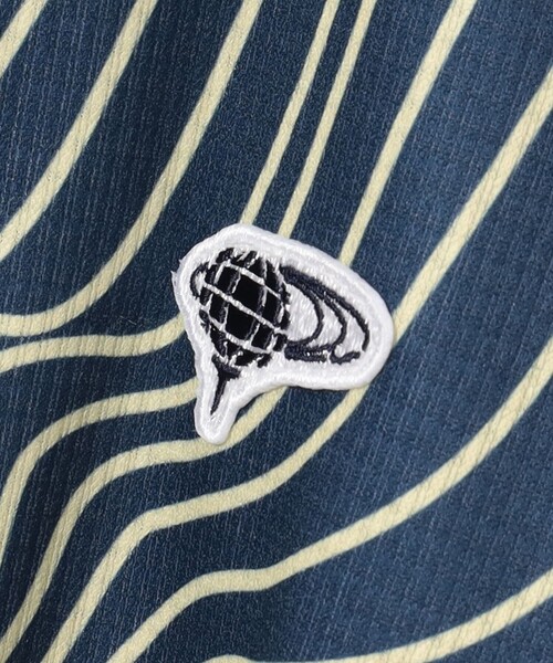 〈WOMEN〉BEAMS GOLF ORANGE LABEL / ライン サイケ ポロシャツ