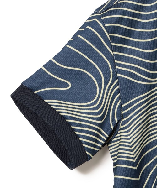 〈WOMEN〉BEAMS GOLF ORANGE LABEL / ライン サイケ ポロシャツ