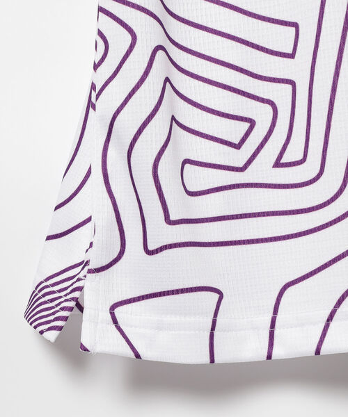 〈WOMEN〉BEAMS GOLF ORANGE LABEL / ライン サイケ ポロシャツ