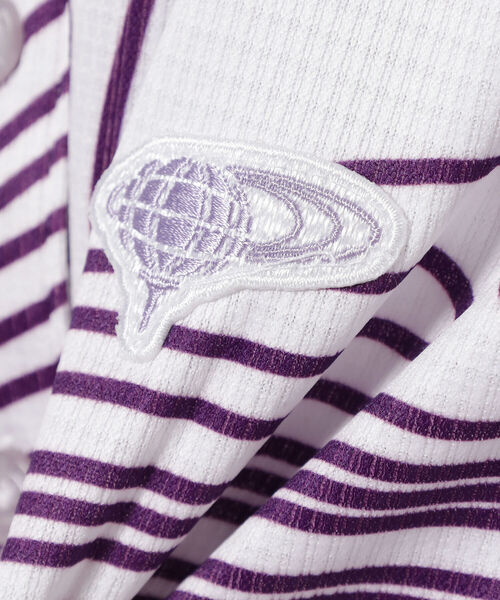 〈WOMEN〉BEAMS GOLF ORANGE LABEL / ライン サイケ ポロシャツ