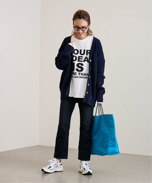 FRAMeWORK(フレームワーク)の「≪追加≫ロゴロンTee3(Tシャツ/カットソー・レディース・ネイビー/ホワイト・FREE)」の3枚目の写真