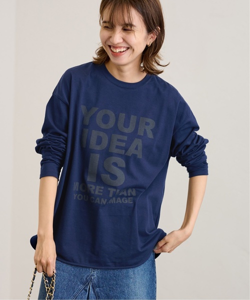FRAMeWORK(フレームワーク)の「≪追加≫ロゴロンTee3(Tシャツ/カットソー・レディース・ネイビー/ホワイト・FREE)」の8枚目の写真