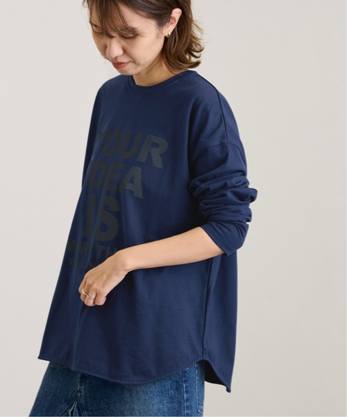 FRAMeWORK(フレームワーク)の「≪追加≫ロゴロンTee3(Tシャツ/カットソー・レディース・ネイビー/ホワイト・FREE)」の9枚目の写真