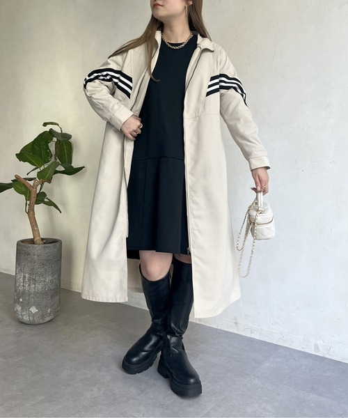 prose verse（プロズヴェール）の「配色テープスタンドネックロングコート（その他アウター・レディース・ベージュ/ブラック・ﾌﾘ-）」の9枚目の写真